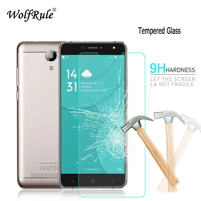 Защитное стекло для экрана Doogee X7 Pro закаленное Для усиленная плёнка wolfrule 2 шт.|glass