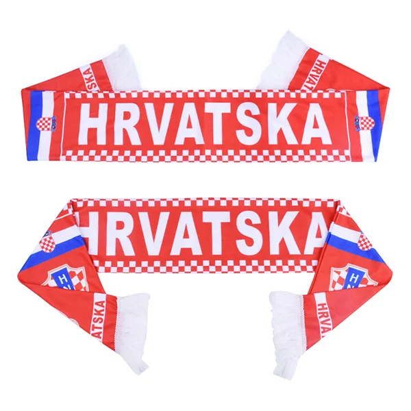 Hrvatska Шарфы для футбольных болельщиков футбольный Болельщик шарф 32 футбольные команды страны командный шарф флаг баннер футбол болельщик подарок шарф сувенир - Цвет: Hrvatska