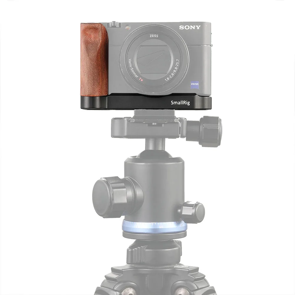 SmallRig RX100 M3/M4/M5/M5A l-образная пластина с деревянной рукояткой для sony RX100 III IV V VA быстросъемная опорная пластина с рукояткой-2248