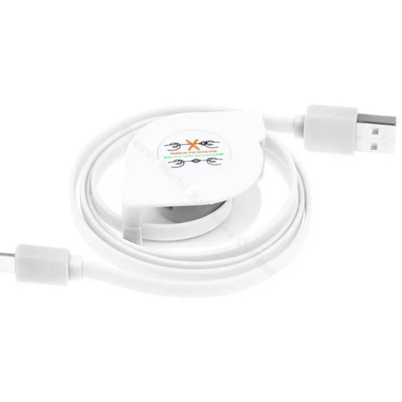 white cable 1 м 2 м 3 м длинный usb type C выдвижной кабель type-C зарядный плоский кабель Tipo C Kabel Cabo EU настенное зарядное устройство для Oneplus 6 6t 7 Pro - Тип штекера: white cable