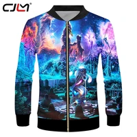 unisex fashion sublimation 3d custom jacket streetwear colorful starry sky jacket made in china factory drop ship clothing