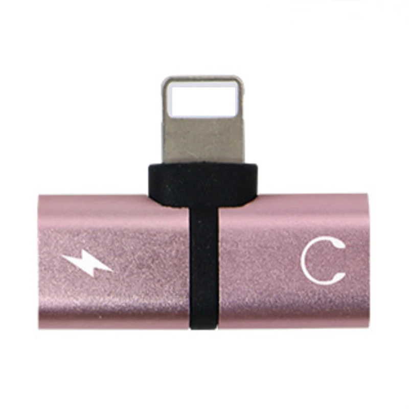 Двойной аудио адаптер для быстрой зарядки сплиттер 2 в 1 IPhone X XR XS Max 7 8 Plus