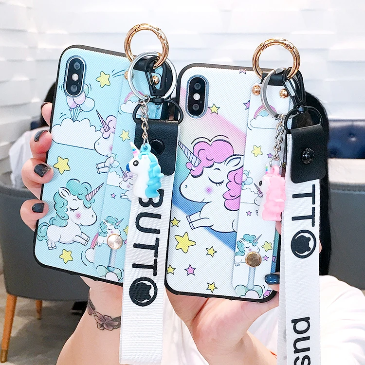 Мягкий ТПУ чехол для телефона Oneplus 7 pro ремешок на запястье 3 3T 1 + 5 5T One plus6 6T милый