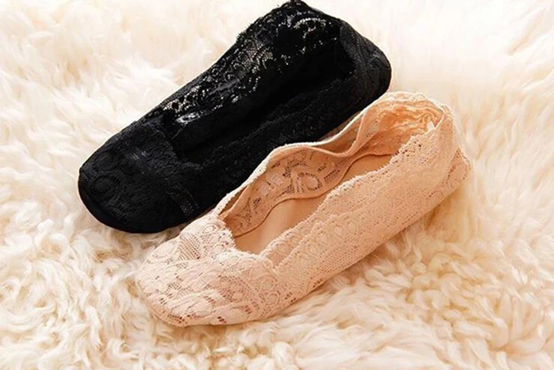 1 пара женские повседневные кружевные носки популярные хлопковые нескользящие с