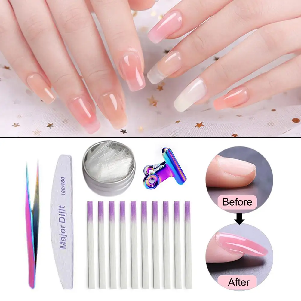 Набор инструментов для маникюра fibernail набор из акрилового волокна и стекла