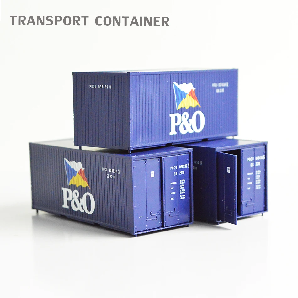 20ft P& O контейнер масштаб 1: 87 ho Масштаб Поезд Модель контейнера грузовик компоновка Материал ABS с голубой цвет высокое качество материал ABS