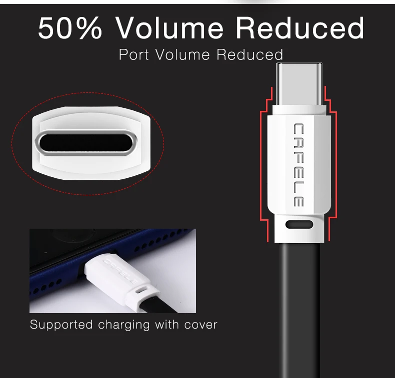 Cafele 2.4A Micro type c USB кабель для зарядки huawei P30 20pro Xiaomi 9 samsung S10 мобильный телефон USB C зарядное устройство Шнур данных
