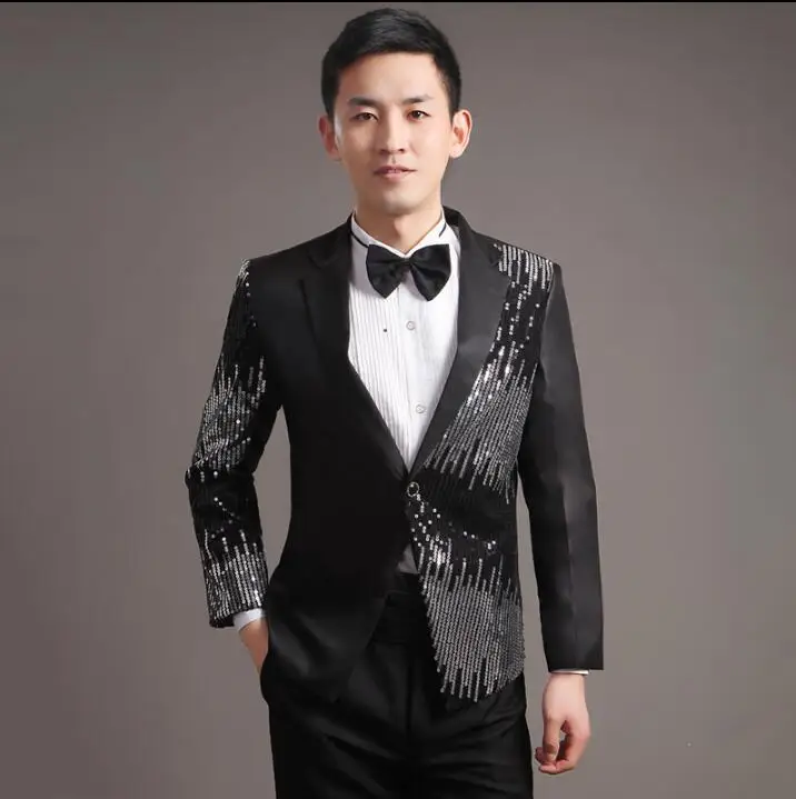 Sequins blazer men formal dress latest coat pant designs slim suit trouser marriage wedding suits for men's red fashion | Мужская
