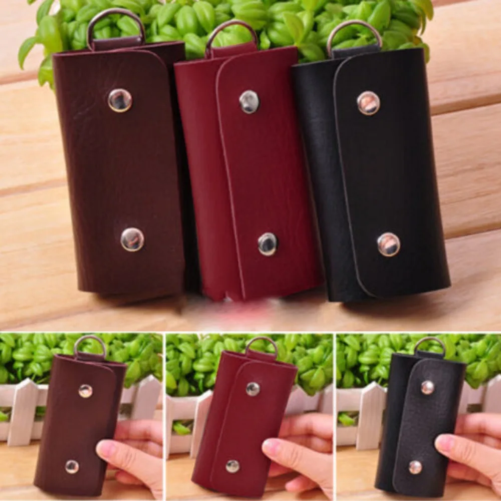 Бумажники для ключей унисекс портативный 2 защелки держатель Чехол Органайзер 5 6