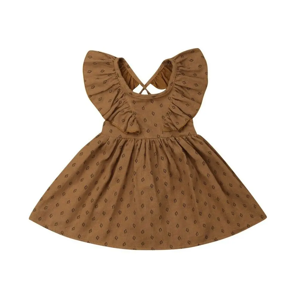 Новый Цветочный сарафан Pudcoco для маленьких девочек летнее праздничное платье