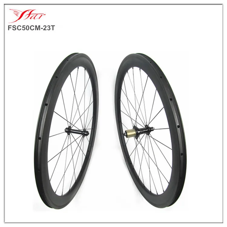 

Aero U shape carbon clincher wheels 50mm x 23mm tubeless rims in road bike, 700C cheap carbon wheels with Sapim cx-ray spokes