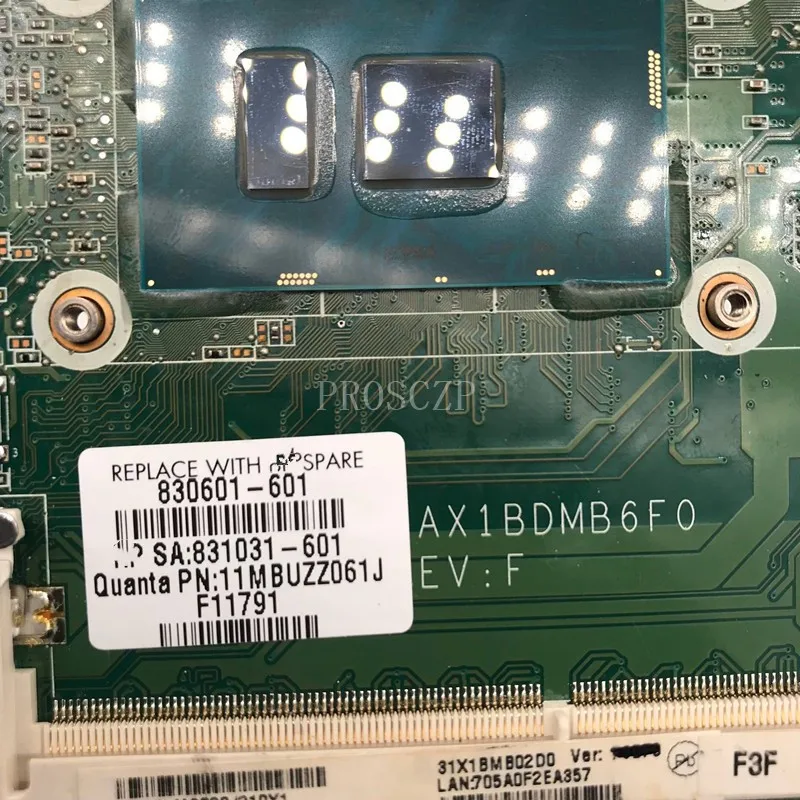 Для 15 AB AB267TX 830601 601 831031 DAX1BDMB6F0 материнская плата для ноутбука с SE2EY I5 6200U процессор