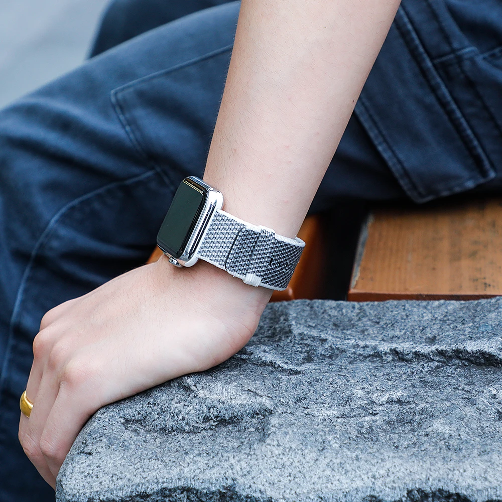 Спортивный тканый нейлоновый ремешок для apple watch band 44 мм/38 мм Iwatch band 42 мм/40 мм correa браслет ремешок для apple watch 4/3/2/1