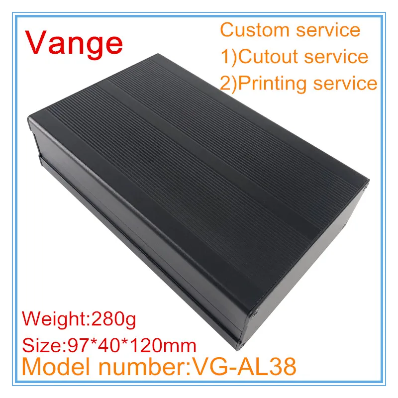 1 шт./лот экструдированный разделенный корпус 97*40*150 мм 6063-T5 алюминиевый для