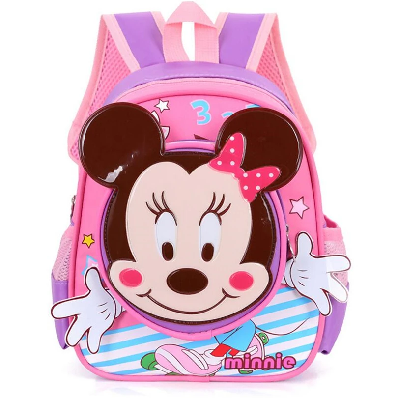 Disney детская школьная сумка с Микки Маусом Мышь Минни рюкзак для детского сада
