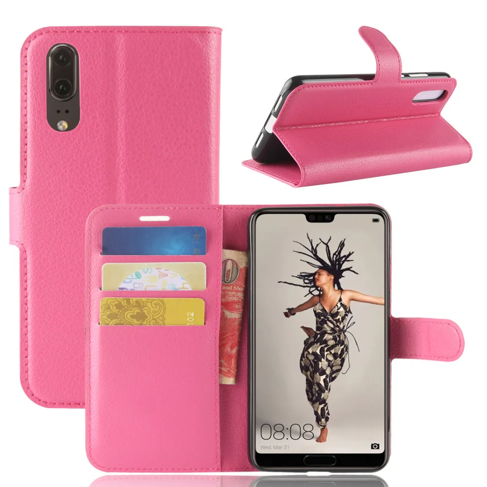 10 шт./лот для Huawei P20 plus lite Lychee кошелек кожаный чехол подставка держатель карт honor 7C