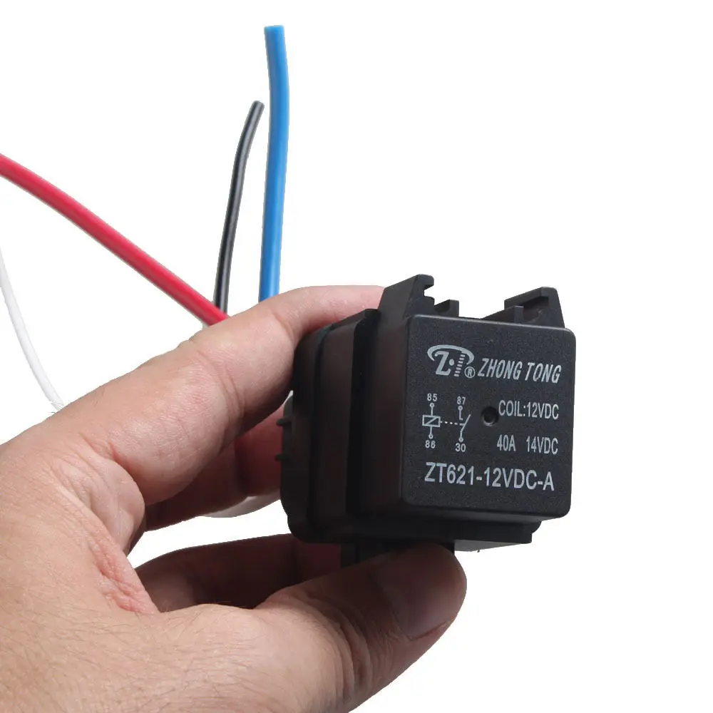 EE Поддержка автомобиля грузовик 12V 40A SPST релейный разъем 4 pin провода