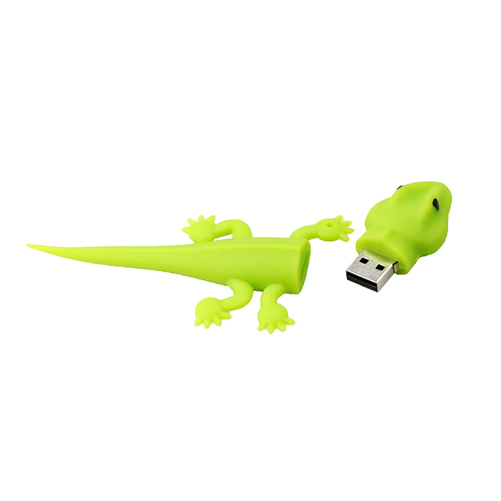 USB флеш-накопитель Green Lizard 4 ГБ 8 ГБ 16 ГБ 32 ГБ 64 Гб 128 ГБ Gecko флеш-диск USB 2,0 карта памяти USB флешка, подарок