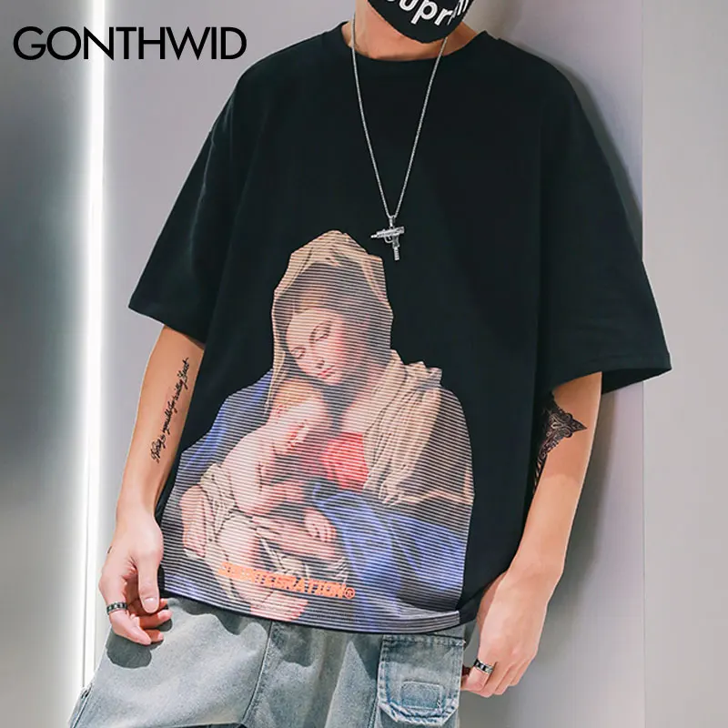 Gonthwid Рафаэль картина Мадонны с безопасной для детей принтом из плотного футболки