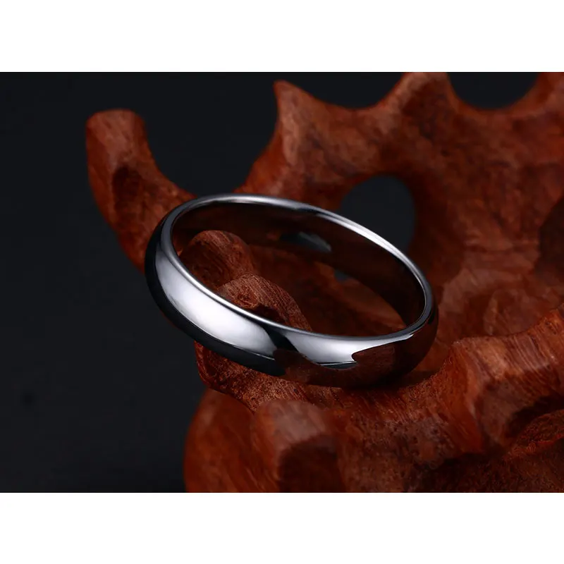 Vnox классический 4.0 мм Вольфрам кольцо для Для женщин Мода Свадебные украшения