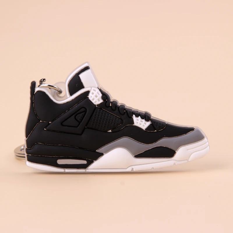 Picture Color8 Брелок Новые экзотические мини Jordan 4 Ретро обуви ключевая цепь Для мужчин и Для женщин детские подарочные брелки на баскетбольных кроссовок ключ держатель Porte Clef - Цвет: Picture Color8