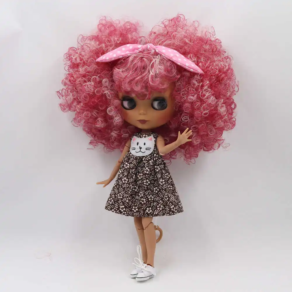 Серый ICY Fortune Days factory blyth кукла темная кожа суставное тело новое матовое лицо милый смешанный цвет Взрывная головка DIY sd Подарочная игрушка - Цвет: Серый