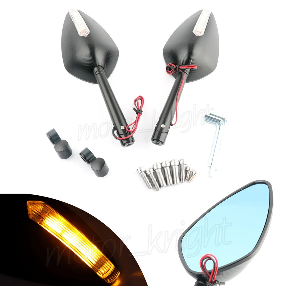

Black Motorcycle Side Mirror CNC Rearview LED TURN SIGNALS For Suzuki V-Strom 600/650/1000Adventure ABS V-Strom 650XT