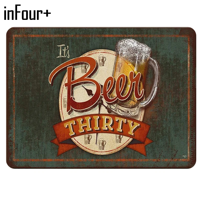 It's Beer Thirty Sign Bar Pub Настенный декор металлический знак винтажный домашний