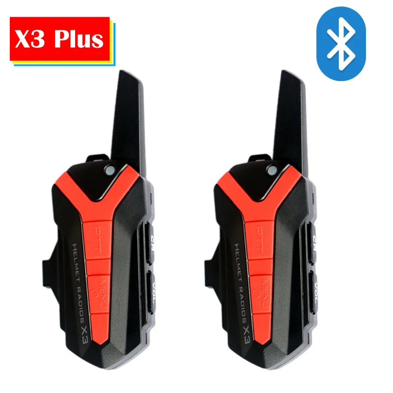 2 шт. X3 Plus Bluetooth BT велосипедный шлем 1 5 3 км домофон гарнитура IP54 Водонепроницаемый