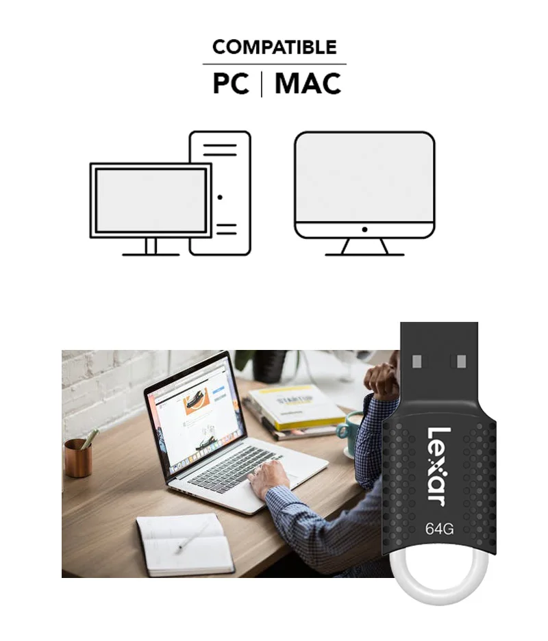 Акция Lexar 64 ГБ 32 ГБ 16 ГБ USB флеш-накопитель V40 ручка-накопитель Флешка USB 2,0 U диск 16 ГБ 32 ГБ 64 ГБ веревка
