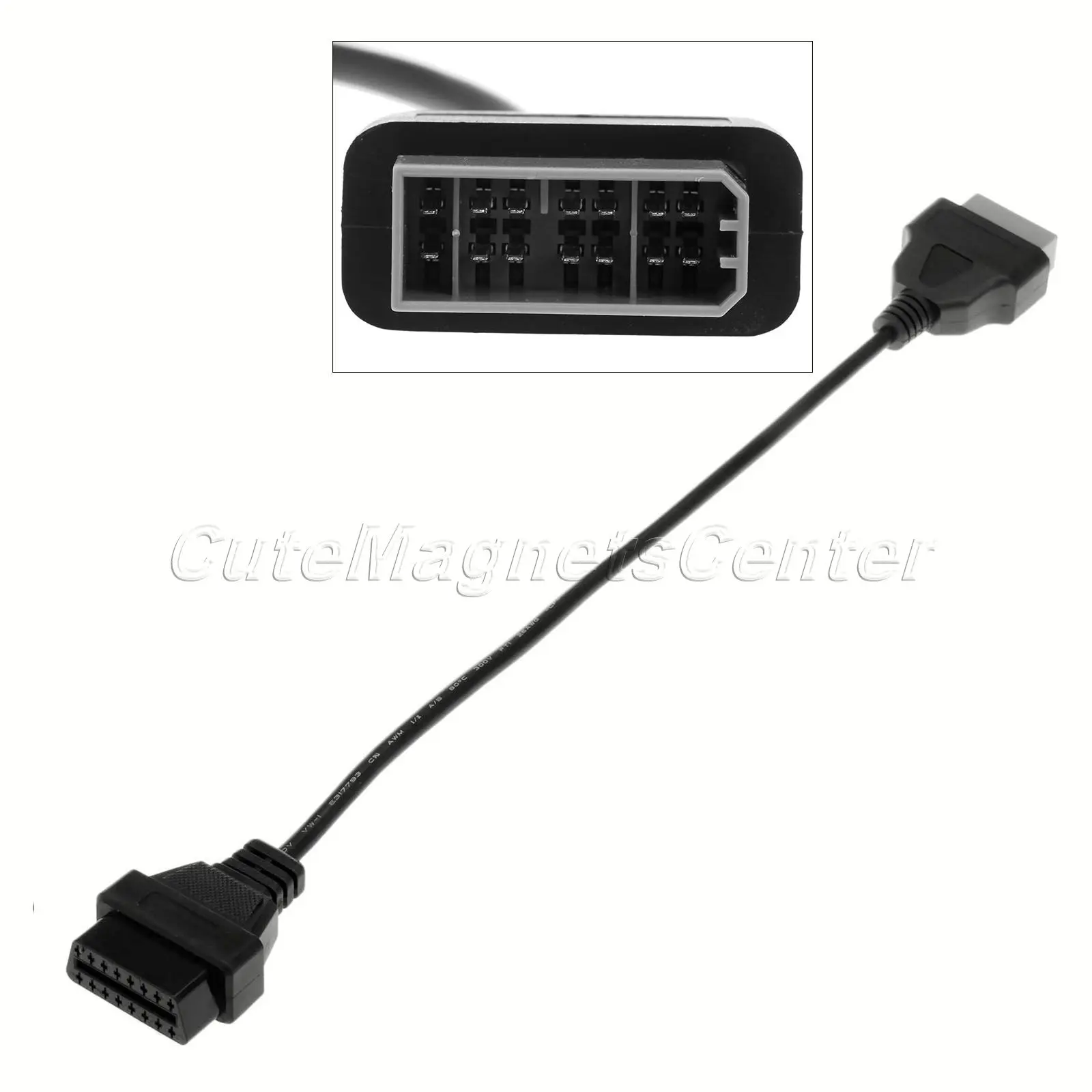 Mtsooning Профессиональный диагностический разъем для Nissan 14Pin штекер 16Pin OBD2 Женский адаптер