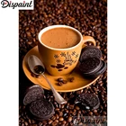 Картина из страз 5D Dispaint, алмазная вышивка с квадратнымикруглыми бусинами сделай сам, кофейные зерна, 3D украшение для дома A12019