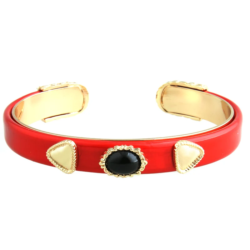 red black NeeFu WoFu браслеты из змеиной кожи, открытые браслеты для женщин, модные роскошные ювелирные изделия, Очаровательная брендовая коллекция - Окраска металла: red black