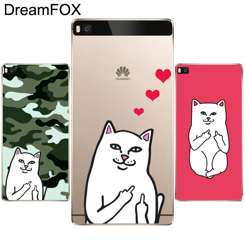DREAMFOX M203 милый мягкий силиконовый чехол из ТПУ с изображением кота на пальце для