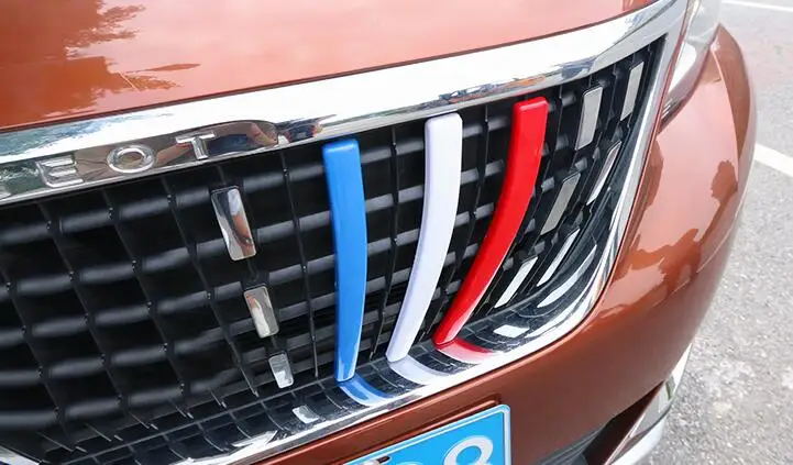 Для Peugeot 3008 2016-2020 красочная Передняя средняя решетка бампер крышка отделка