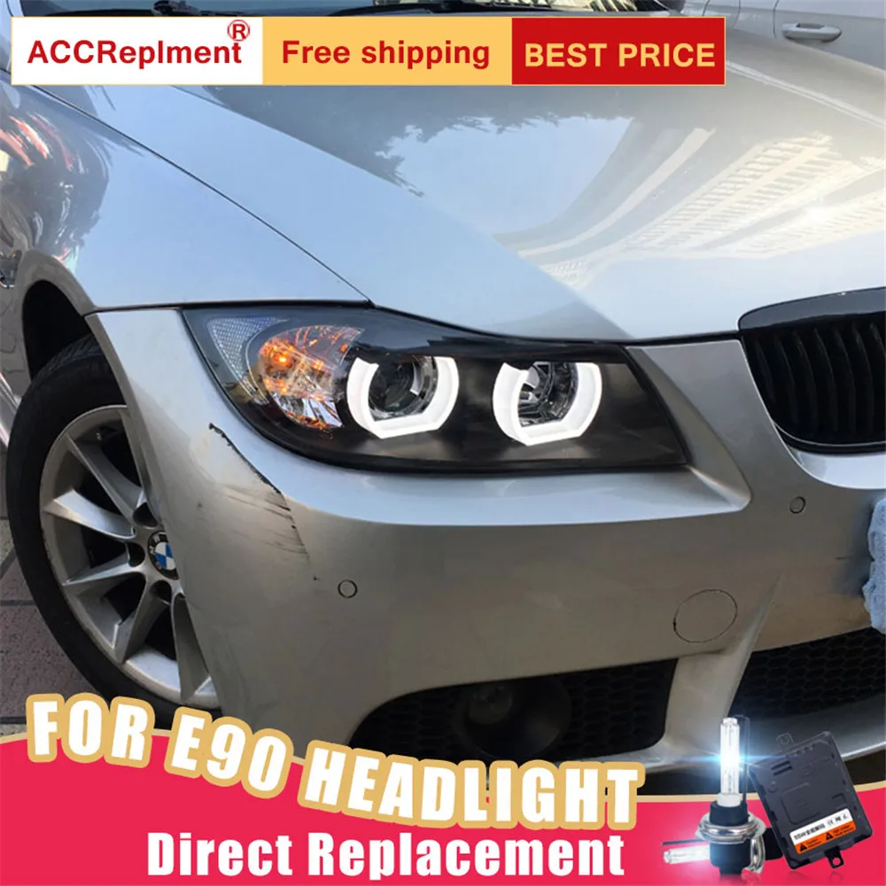 2 шт. светодиодный фары для BMW E90 2005 2015 Автомобильные ангельские глазки комплект