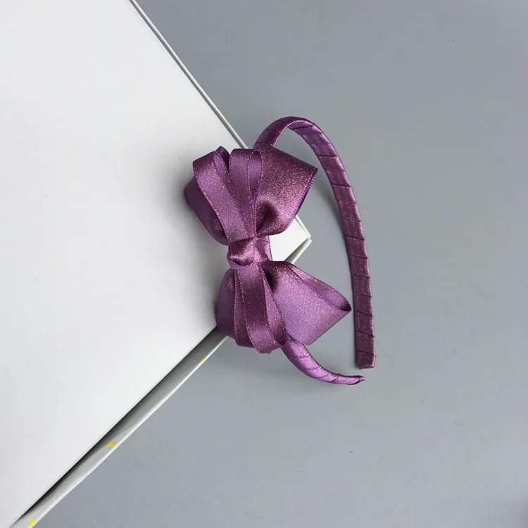 Модные блестящие Ленточные повязки для волос с бантом милые на голову аксессуары