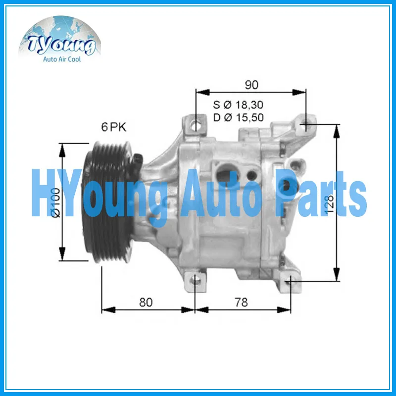SCSA06 ac компрессор для Fiat 500 Doblo Idea Panda части 46819144 51746931 71722315 71785265|compressor ac|compressor