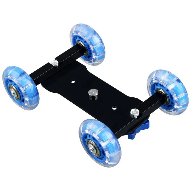 Столешница Dolly Mini Car Skater Track Slider Super Mute Для DSLR камеры видеокамеры (синий и черный) |