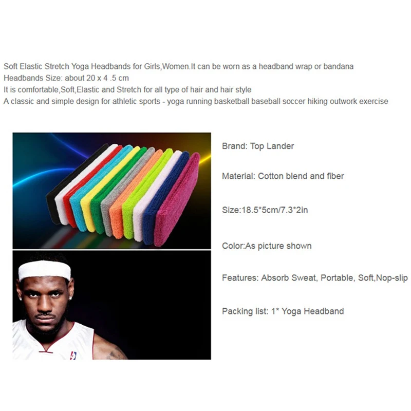 Спортивные повязки для мужчин и женщин Для Бега Йога Пилатес Баскетбол
