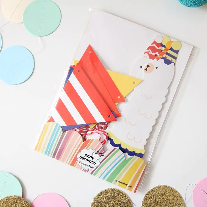 Детский день флаг баннер мультфильм животное Альпака вечерние бумажные баннеры