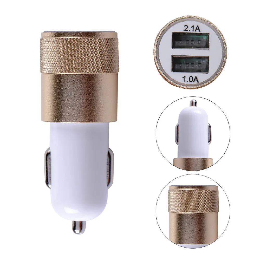 Автомобильное зарядное устройство с 2 портами USB и 1 м кабелем для зарядки
