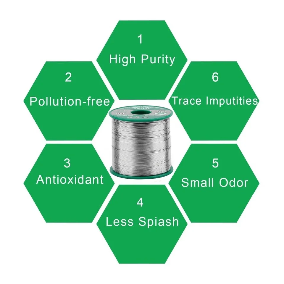 

50g/100g/200g Lead-free Solder Wire 0.6-1.2mm Unleaded Lead Free Rosin Core for Electrical Solder RoHs