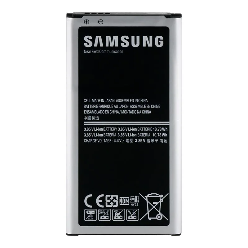 Samsung S5 Аккумулятор для Galaxy S5 G900 G900S G900I G900F G900H 2800 мАч EB-BG900BBE с NFC Сменный аккумулятор
