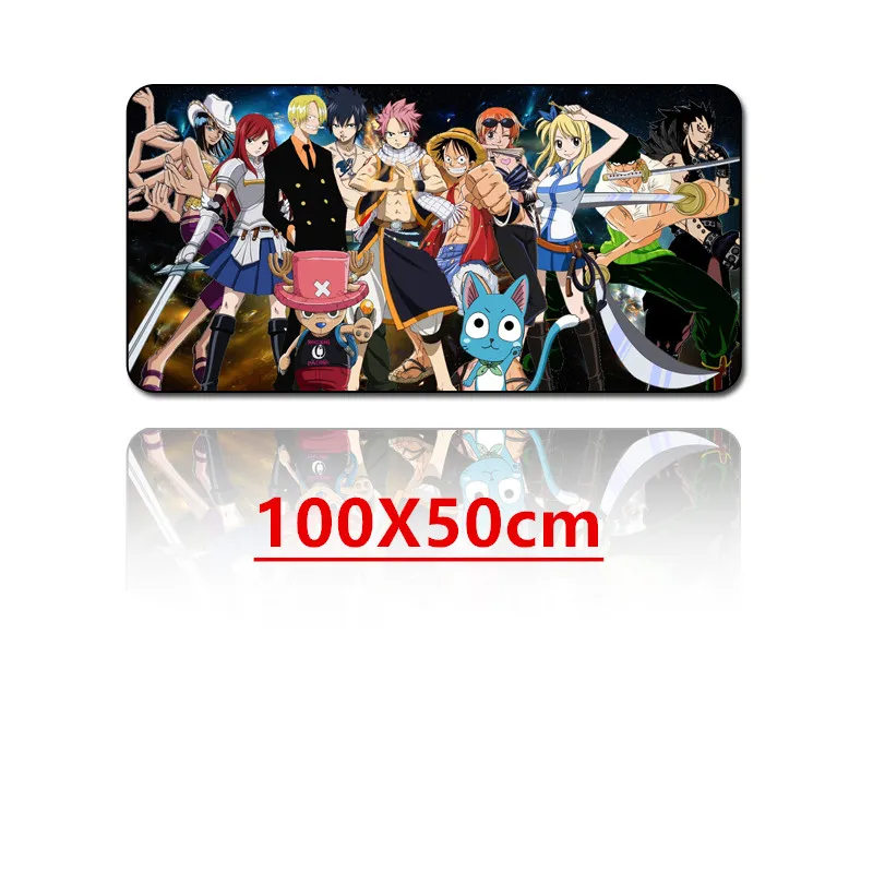 FFFAS 100x50 см большой коврик для мыши коврик японского аниме ONE PIECE Наруто DRAGON BALL Коврик для мыши настольный ноутбук компьютерная Подушечка для демонстрации США Великобритания