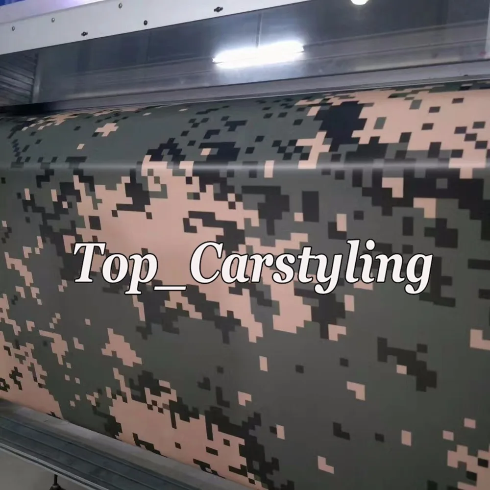 1.52x30m Digital Military Camouflage Vinyl For Car wrap ARMY GREEN Camo Sticker Motorcycle Bike Vehicle Wraps Covering foil - купить по