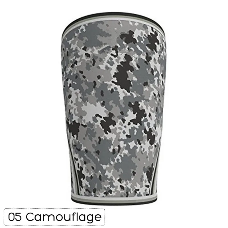 Camouflage Неопреновые наколенники 7 мм многоцветные универсальные фиксированные приседания Поддержка сжатия Powerlifting прочные предотвращают Sprain тренировки#280071 - Цвет: Camouflage