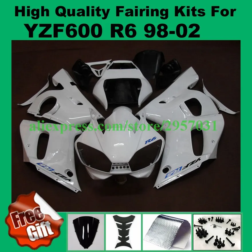 Бесплатные Винты + подарки мотоцикл обтекатель подходит для YAMAHA YZF R6 98 99 00 01 02 все