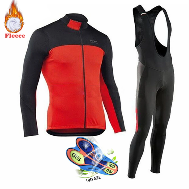 2019 профессиональная команда Зимняя Теплая Флисовая одежда для велоспорта