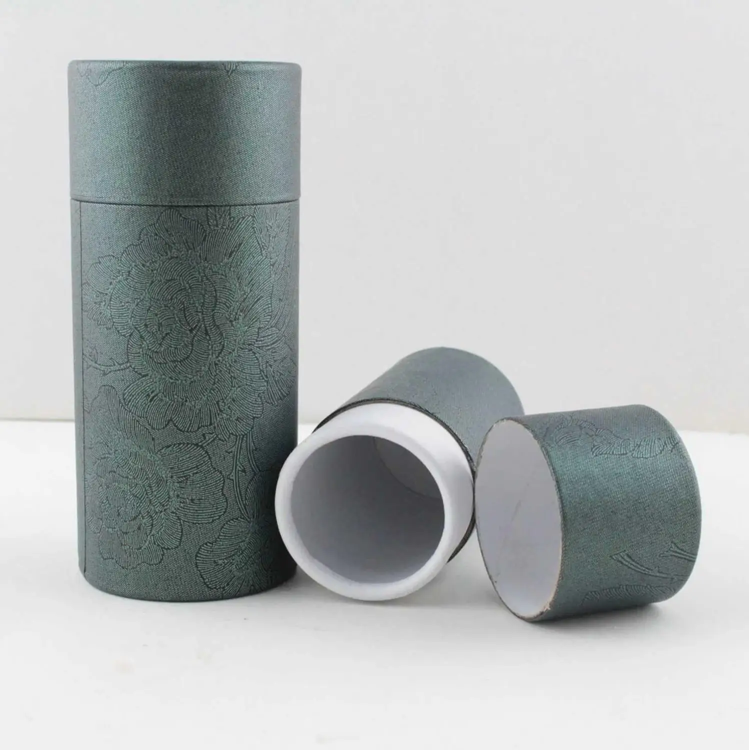 Dark Green 20 шт Бутылка Эфирного Масла Упаковочная Коробка Подарочная бумажная трубка упаковочная коробка с крышкой круглые бумажные картонные коробки - Цвет: Dark Green